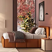 Letto matrimoniale bouclè Terra