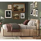 Letto matrimoniale Etra, bouclè Beige