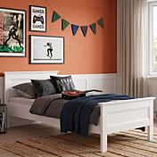 Letto singolo Milk per camerette in finitura Bianca, 90 x 200