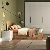 Letto matrimoniale moderno, finitura Cadiz, 160x195