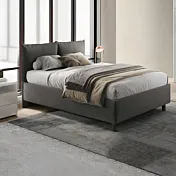 letto con cuscino grafite