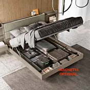letto matrimoniale grigio seta e visone