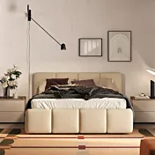 Letto matrimoniale Etra, bouclè Avorio, 160x195