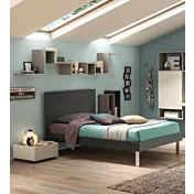 moretti letto plane grigio