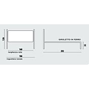 letto in ferro grigio polvere