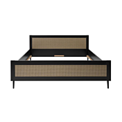 Letto King size Nero opaco con dettagli Oro