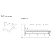 letto testiera sfalsata