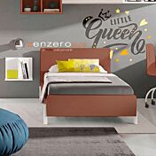 letto piazza e mezza color paprika