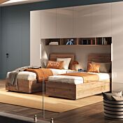 Letto singolo moderno, finitura Cadiz, 80x195