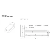 letto singolo contenitore