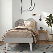 Letto singolo Gesso e Bianco, 80x190