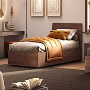 Letto singolo moderno, finitura Mercure, 80x195