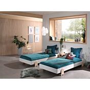 Letto singolo sommier per camerette, sovrapponibile, disponibili 2 colorazioni