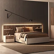 letto con testiera cannettata