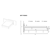 letto con testiera sfalsata