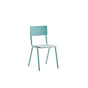 Sedia con fusto verde con seduta e schienale verde Tiffany