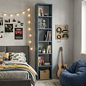 Libreria 5 ripiani, L.55 H.240, finitura Blu navy