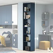 Libreria 5 ripiani, L.55 H.240, Blu navy