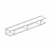 Libreria orizzontale sospesa, disponibile in diverse finiture