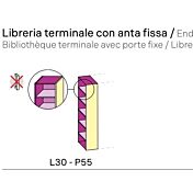 Armadio moderno con 4 ante battenti in finitura Bianco larice e Carta da Zucchero