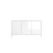 Madia 3 ante, stile moderno, finitura bianco lucido