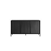 Madia 3 ante, stile moderno, finitura frassinato nero