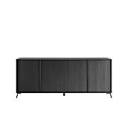 Madia moderna 4 ante in finitura Nero Frassinato