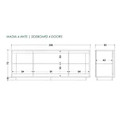 scheda tecnica madia 4 ante