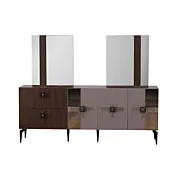 madia bronzo con piedi