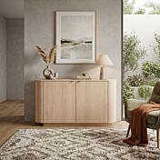 Madia 2 ante con fianchi stondati, L.130 H.76 P.43, Rovere Lindberg