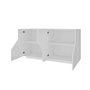 Nuova e conveniente Credenza 4 ante, Bianca lucida Made in Italy