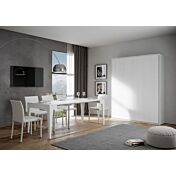 Letto Slide salvaspazio matrimoniale 160 x 190, Bianco frassino