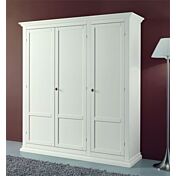 Armadio tre ante in legno, finitura latte – 167x197 cm