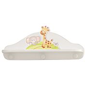 Culla neonati Melman bianca  con ruote e decori colorati