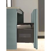 Mobile bagno con lavabo integrato con cassetto, finitura Grigio Traffico e satinato Terra