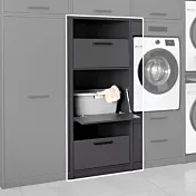 Mobile con 3 cassettoni contenitori, L.67 H.164 P.68, Antracite