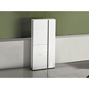 Scarpiera moderna bianca lucida, 3 ante, prof. 34 cm.
