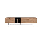 Mobili per Tv Glesborg, Nero carbone e Rovere