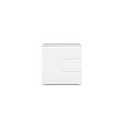 Conveniente credenza  1 anta e 3 cassetti, colore Bianco opaco 