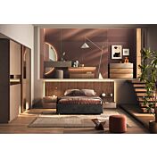 Camera matrimoniale con letto cannettato