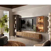 parete con pannello tv sospeso