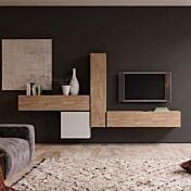 parete legno chiaro sospesa