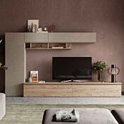 parete argilla con libreria