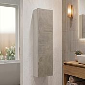 Pensile bagno 1 anta, Bianco e Beton