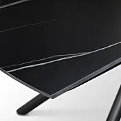 piano Tavolo rotante di design con 2 allunghe, finitura Marmo Nero 