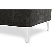 Poltrona di design in finitura Antracite, tessuto sfoderabile