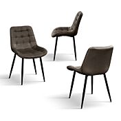 Sedia ufficio, design moderno, velluto Marrone