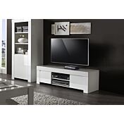Porta TV "Alba" design moderno, Laccato Bianco Lucido