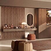 Postazione trucco con 3 cassetti, Mercure e Bronzo