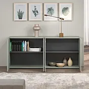 Mobile da ufficio 4 ante, colore Verde salvia, 180x79x38 h cm